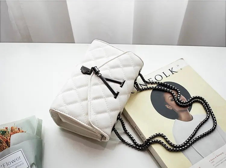 White Luxury Quilted Leather Handbag